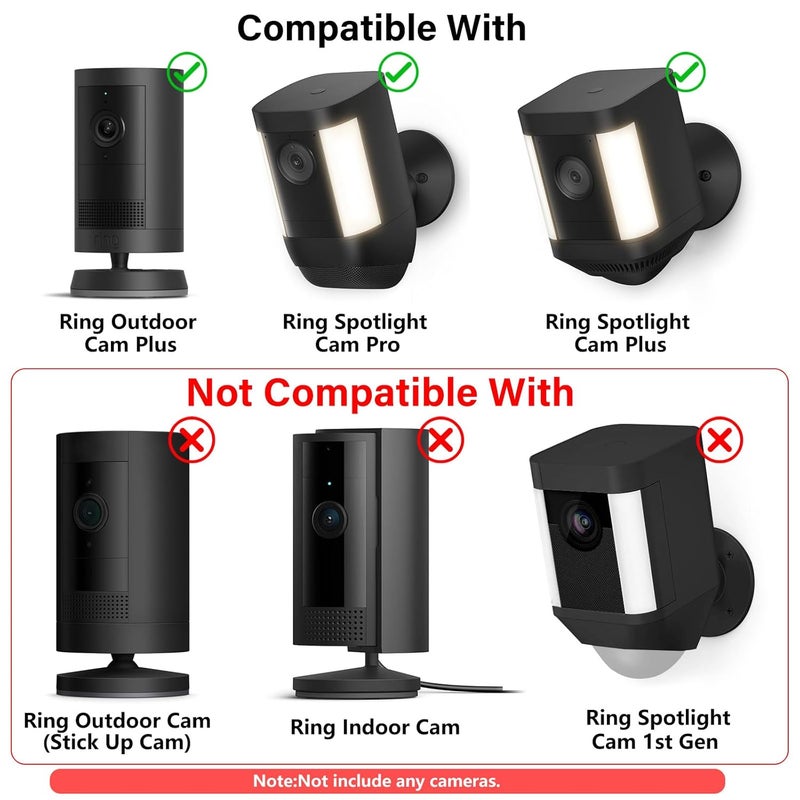 ALERTCAM 25ft Weatherproof Power Adapter for 𝐑𝐢𝐧𝐠 Spotlight Cam Plus/Pro (Battery) and Outdoor Cam Plus (Battery), Flat USB-C Power Cord for Continuous Power Supply to Security Camera, Black - Image 2